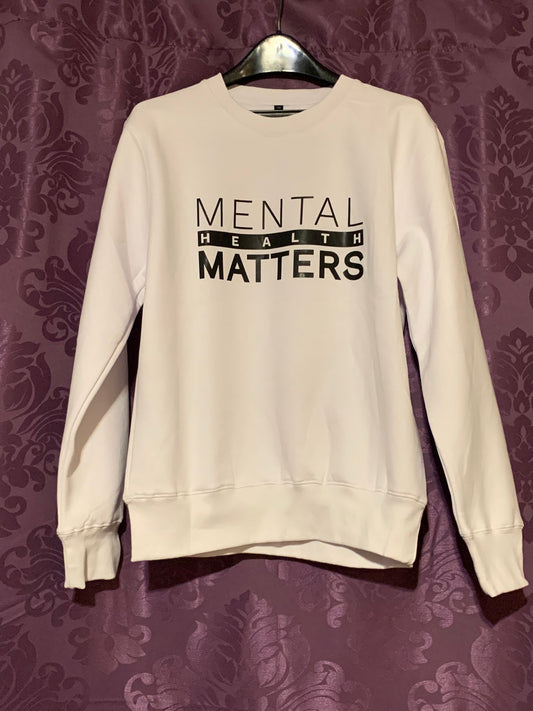 Mental Health Matters Sweater - White (Unisex)